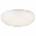 Brightbomb 11 in. LED Indoor Flush Mount Ceiling Fixture, White BR610330